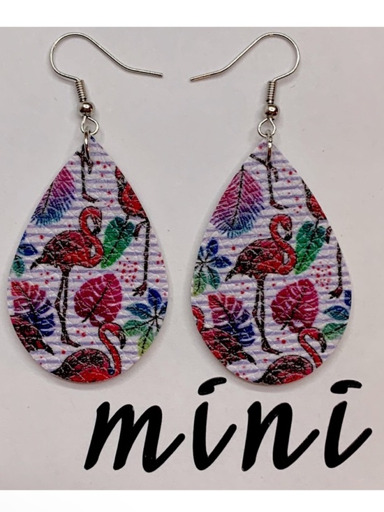 Fashion Jewelry Jewelry - Mini Faux Leather Teardrop Earrings
